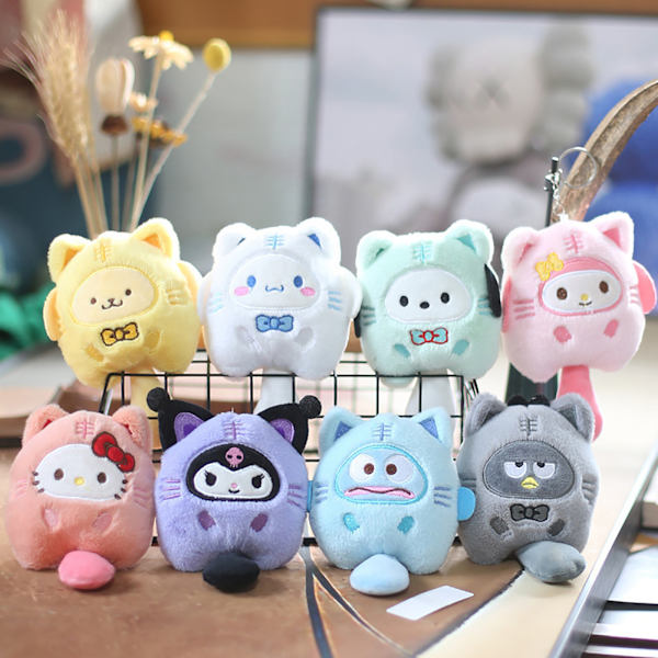 Sanrio Kuromi Pehmoeläin avaimenperä Pikkutiikeri Kuromi Melody Gray