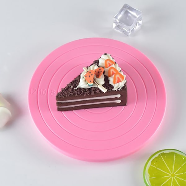 14cm DIY roterande tårtbord i plast för fondanttårtor White