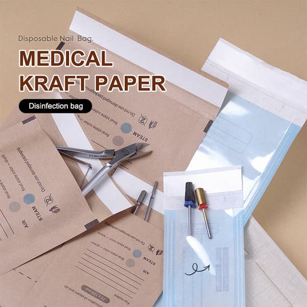 Kraftpapirpose Engangssterilisering Desinfektionspose Negle A2