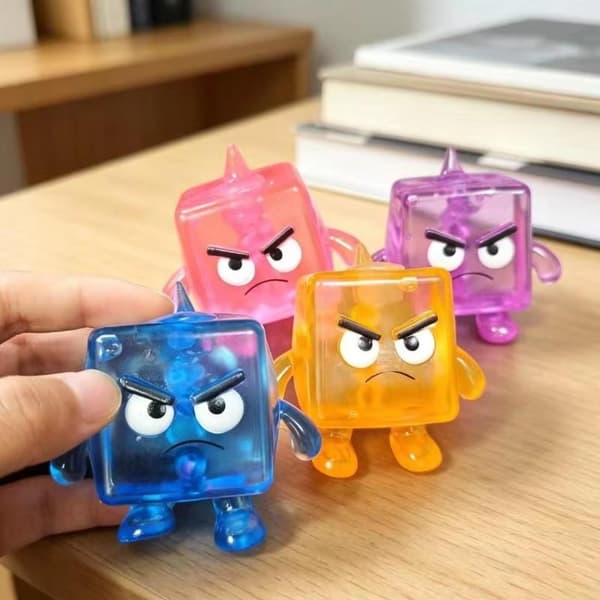 Cube Little Square Monster TPR Langsom Rebound Legetøj Fidget Stress 1pc