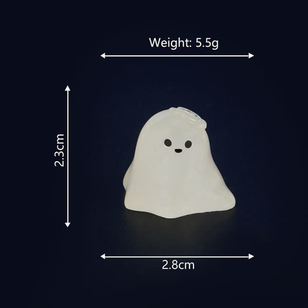 Mini lysende Halloween-pynt flaggermus gresskar spøkelse mikro landskap A1