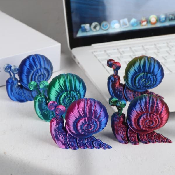 3D-printad simulerad snigelmodell leksak rolig djurskulptur prydnad A3 1Pcs