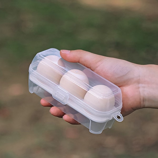 Egg Box 3/4/8 Grids Egg Holder Container For Outdoor Camping Pi 4 squares