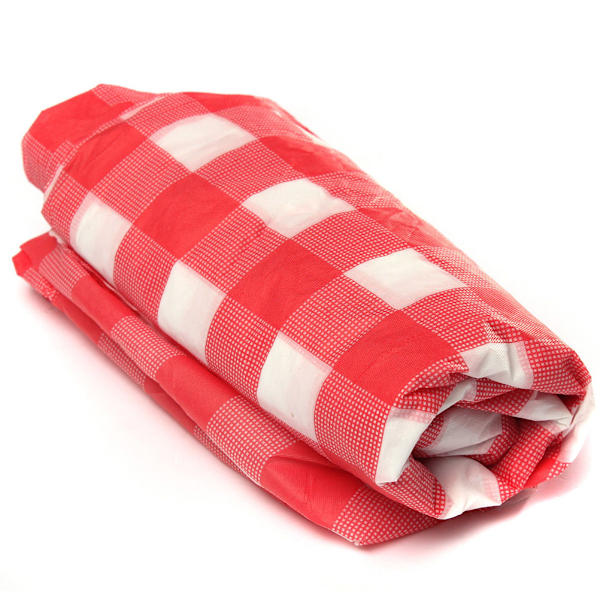 Röd Gingham Plast Engångsbruk Tork Kontroll Bordsduk Fest Utomhus