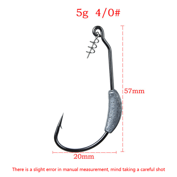 Exponerad Jig Vevhuvud Hulling Krok 3G 5.25G Vev Offset Fishi 5.25