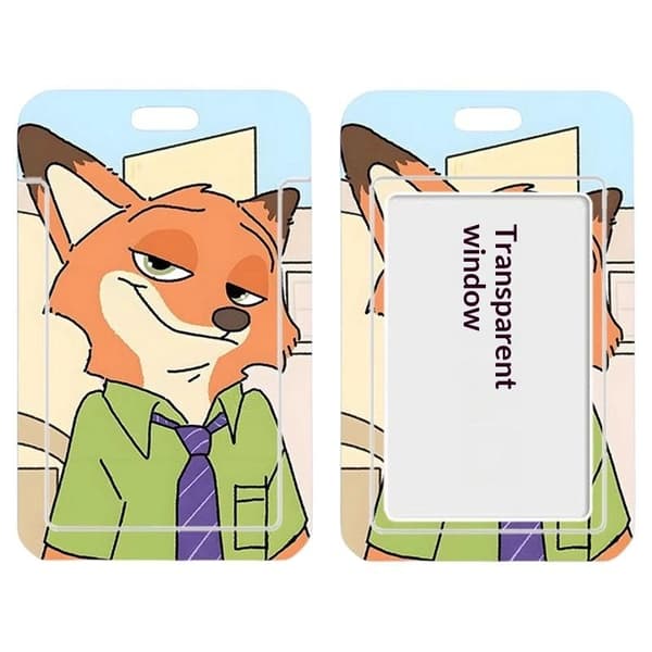Judy Nick Tecknad Oljemålning Skjutbart Kortfodral för Stud A No rope