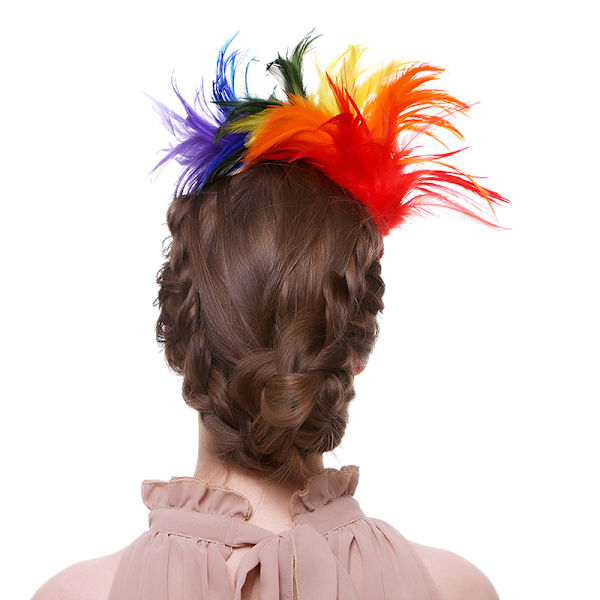 Fjäder Hårband Carnival Party Head Dekoration Dans Performan Red