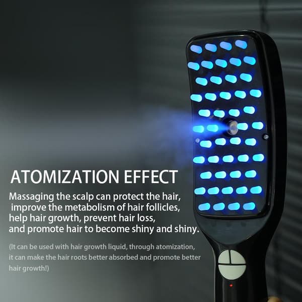 LED elektrisk spray massagekam hårvækst vibration hovedmassage