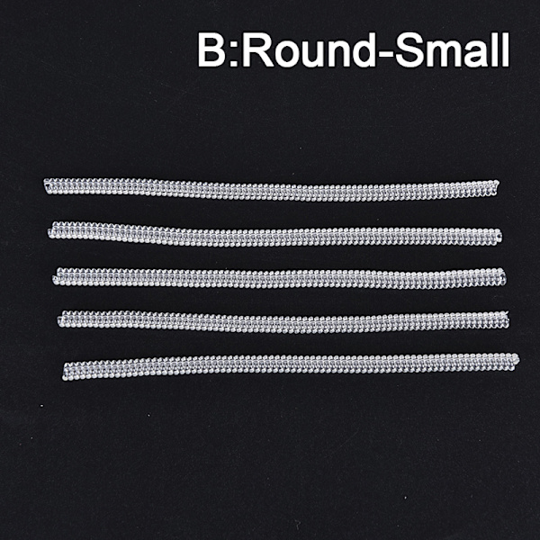 5 stk Usynlig gjennomsiktig spiralbasert ringstørrelsesjustering Re B:Round-Small