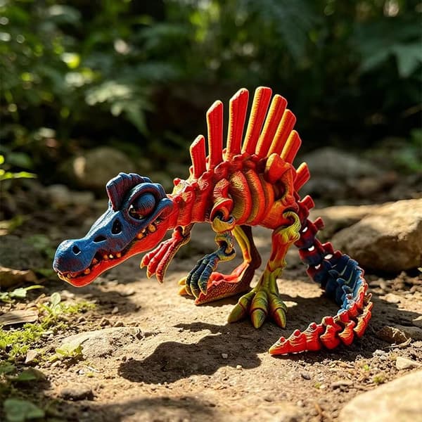 Realistisk T-Rex-figur 3D-printad rörlig skrivbordsdekoration A3