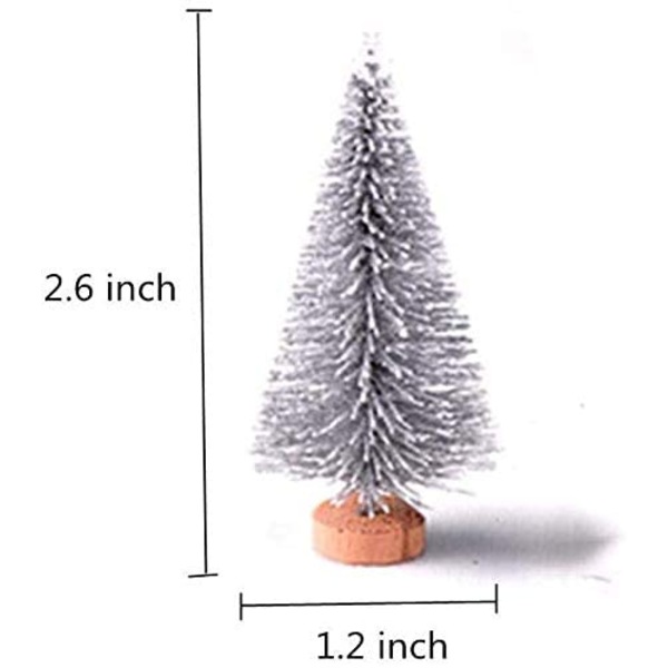 Mini juletrær DIY Xmas flaskebørstetrær Brown