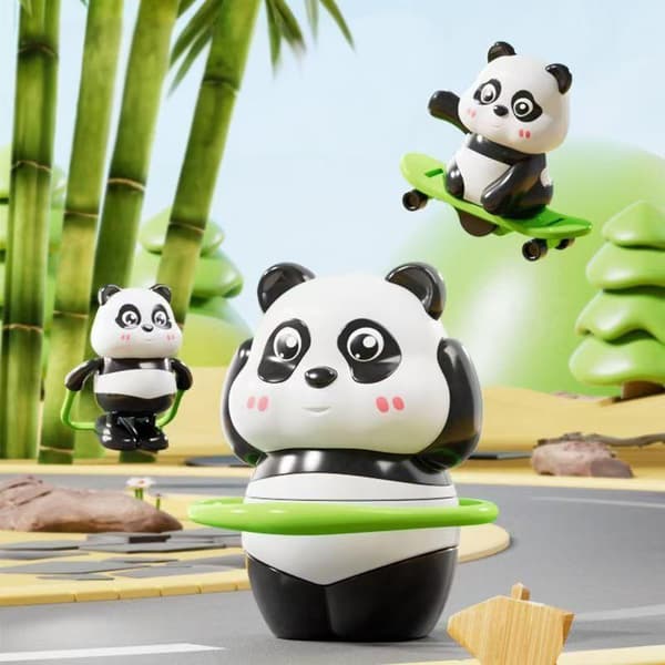 Opptrekkbar Panda Leke - Pedagogisk Interaktiv Foreldre-Barn Binding A2