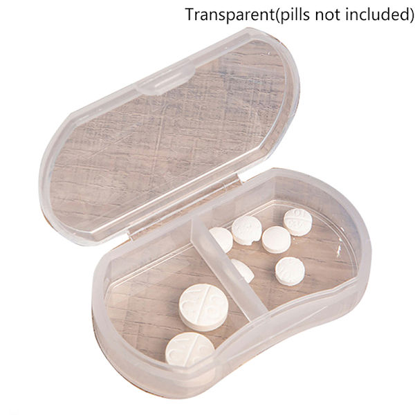 2-fack Pill Organizer Portabelt case Dust-Pro Transparent