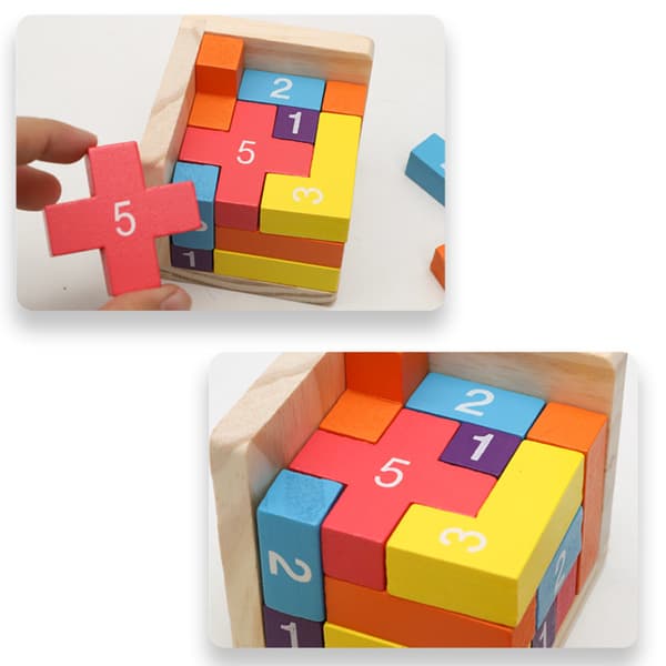 Fargerike treklosser-puslespill Multicolor