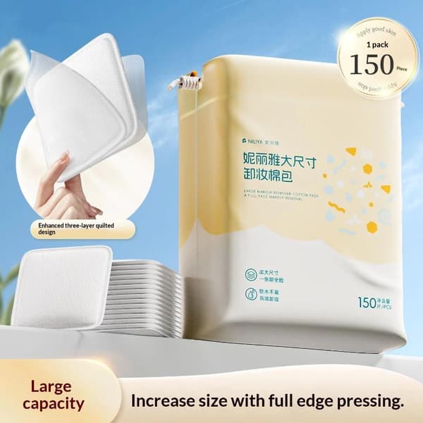 Ansiktsbomullspads 30/100/120/150 stk. Mellomlag Sminkefjerner 30 Pcs