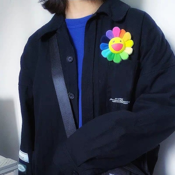 Kawaii Sunflower Keychain Toy e Backpack Pendant Shape Keyring E