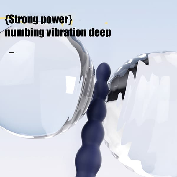 Manlig prostatamassage analplugg vibrator 10 vibrationer silikon Blue