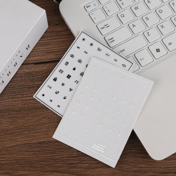 Overførselsmærkat med tekst OS System Genvejstaster Tastatur Mac black