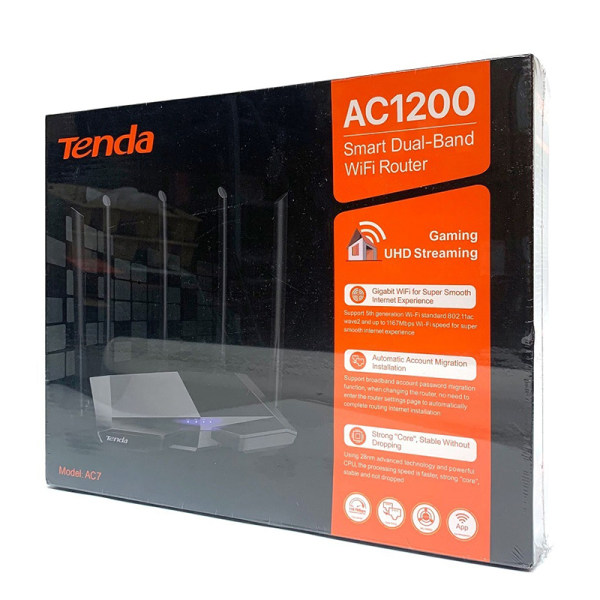 Tenda AC1200 Dual-Band 2,4G og 5G trådløs ruter Wifi Repeater Black