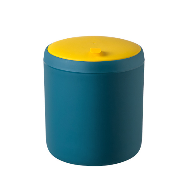 Mini CAN Desktop Office Wastebasket Plastic Organizer Sun Blue