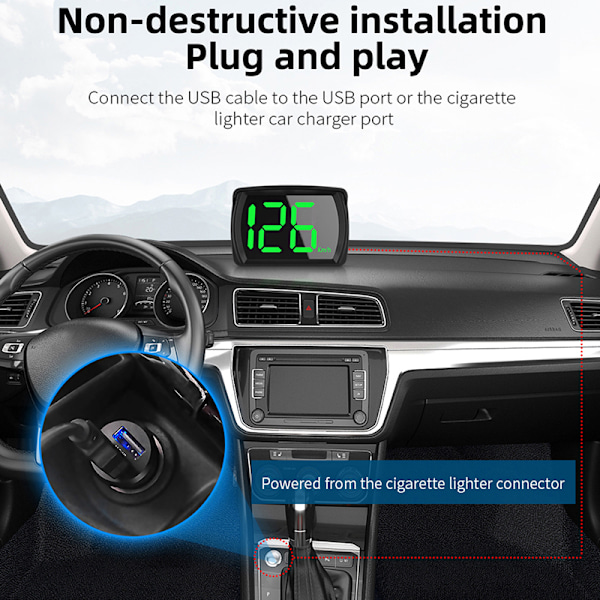 Universal Car Display GPS Big Speed Meter