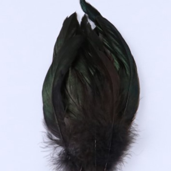 50 stk Lot Natural Color Rooster Feathers 6-8 Tommers Fasan Chic Black