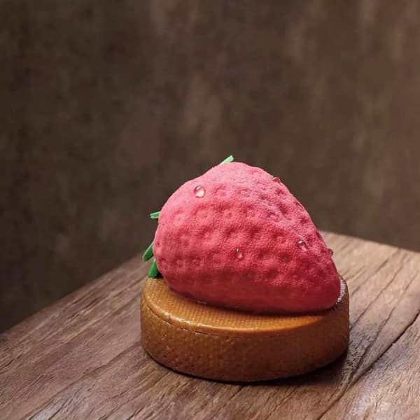 Silikonbakformar för jordgubbsfruktdessertmoussetårta A1