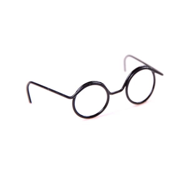 2 STK Round Frame Lensless Retro kule dukkebriller for 1/6 30cm