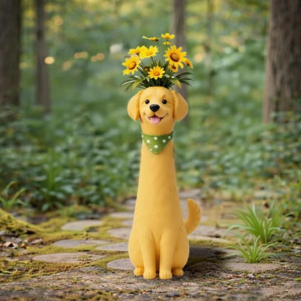 Harts Hund Blomvas Kreativ Prydnad e Hundformad Blomvas A2