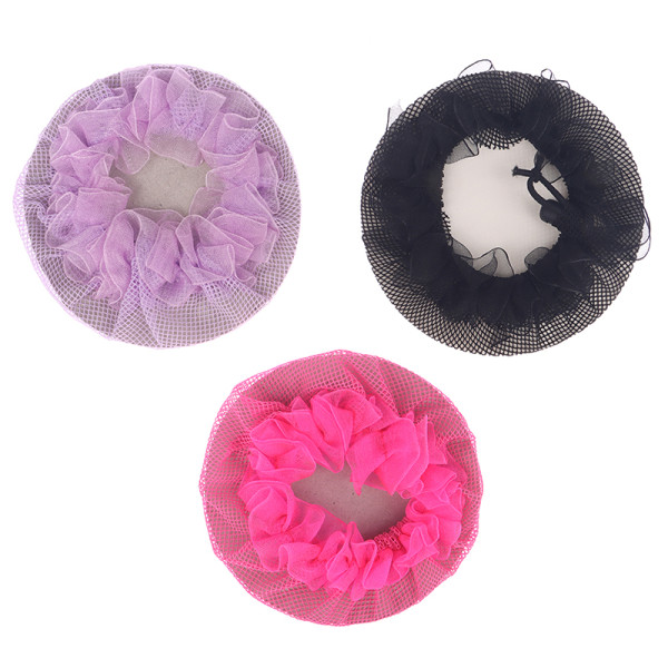 1 Stk Hår Net Bun Cover Kvinder Hår Net Ballet Dans Skøjteløb Croc Rose red