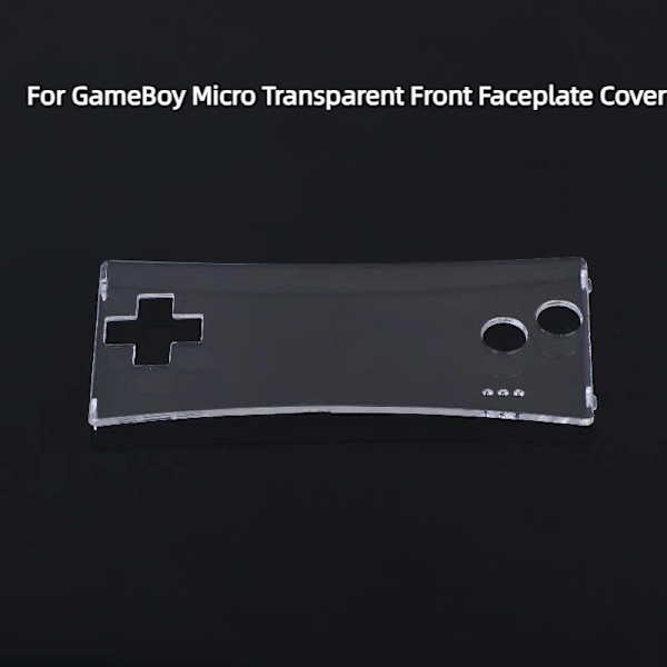 För GameBoy Micro Transparent Klar Front Faceplate Cover Prote