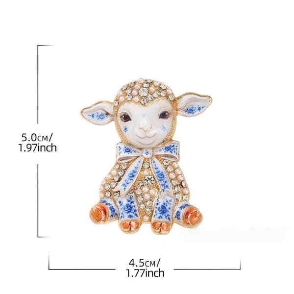 1 stk. e Toy-design Sau Brosjer Rhinestone Geiteåret An A3
