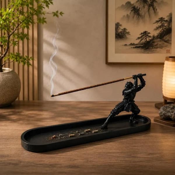 1 st rökelsebricka med rökelsehållare i Katana-stil