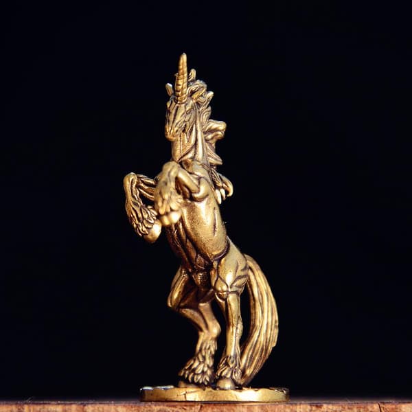 Fantasy Stejlende Hest Statue Retro Messing Dyrefigurer Minia