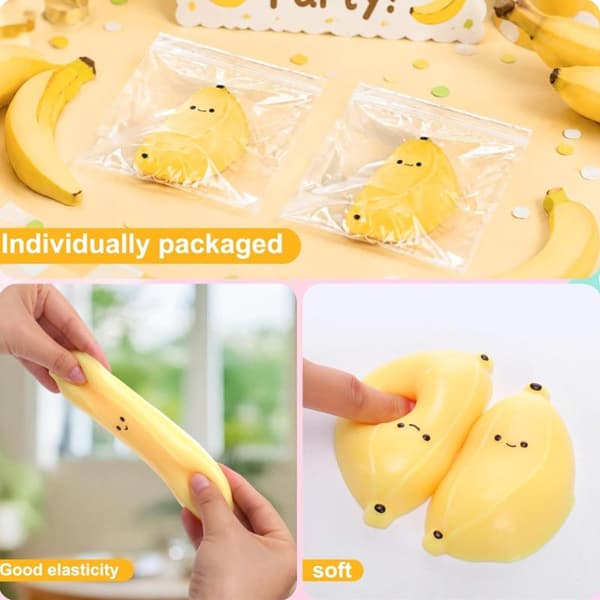 4 stk. Fidget Legetøjssæt med dyre- og frugtdesigns, blødt til børn 4PCS