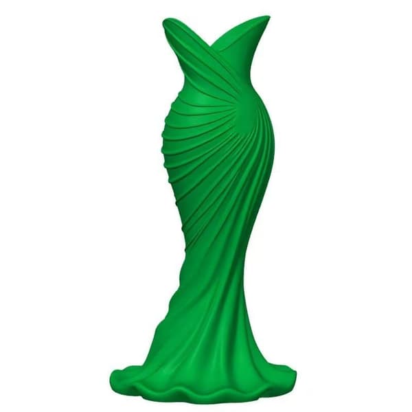 3D-printad elegant klänningsvas Minimalistisk blomvas Heminredning A10