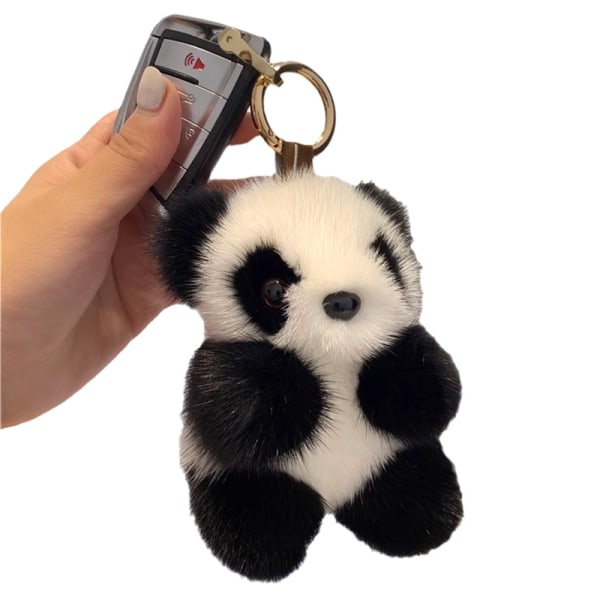 Lille Panda Plys Dukke Kvinder Taske Ornamenter e Imiteret Pels Pand 15CM