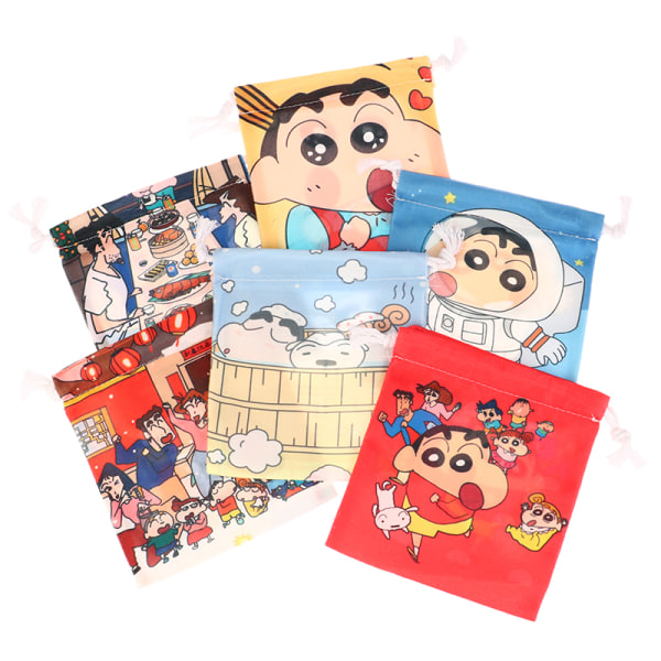 Crayon Bundle Pocket Drawstring Cartoon Small Cloth Bag Sundrie L