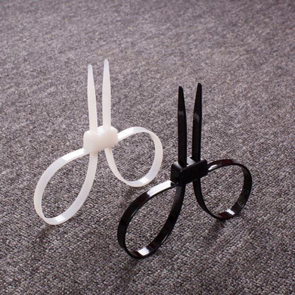Flex Cuffs Plast Nylon Disponibel Zip Tie Håndjern Seighet White