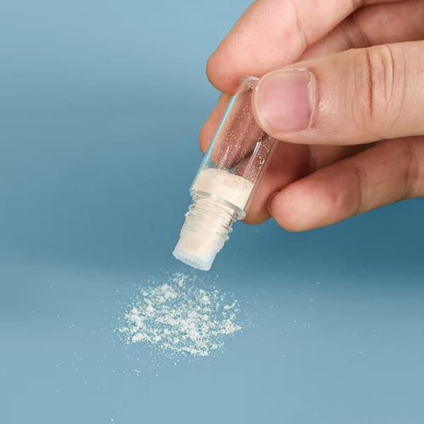 5 st Mini Klar 3 ml Tom Lös Puderdosa Plastflaska