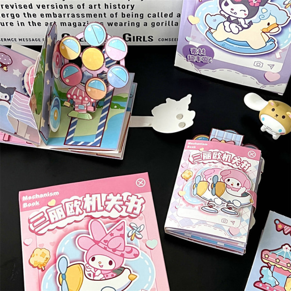 Tyst bok Montessori Upptagen bok Sanrio DIY Toys Educational Hom Purple