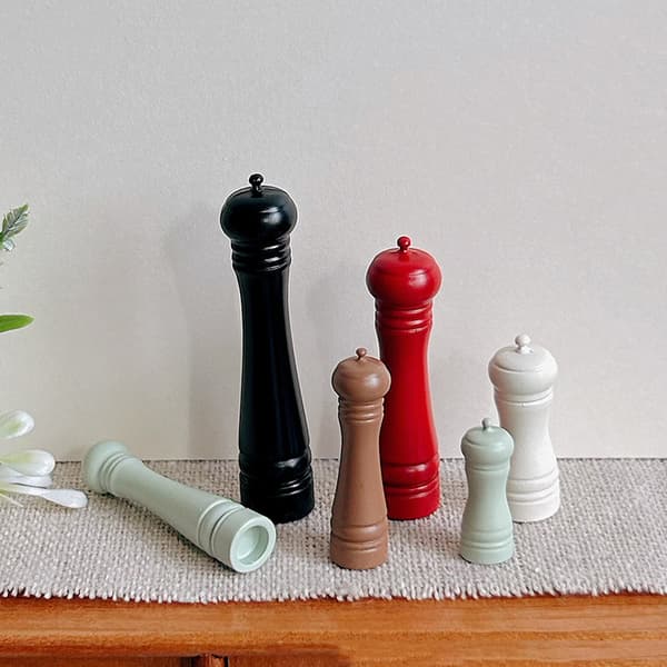 3 st dockskåp legering matlagning pepparkvarn flaska miniatyr M A7