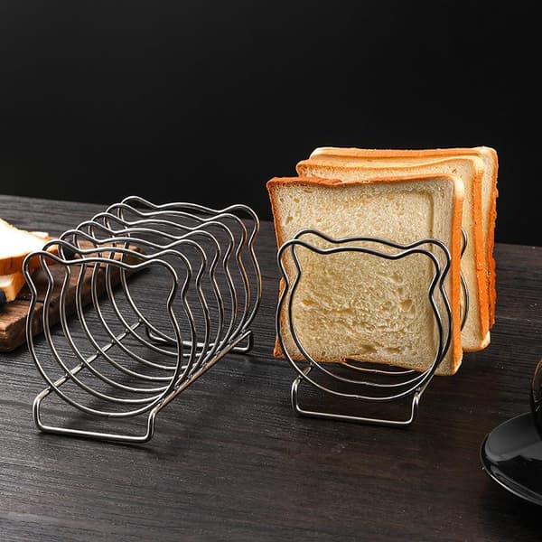 Stilfuld skive toaststativ til brødudstilling i rustfrit stål og A