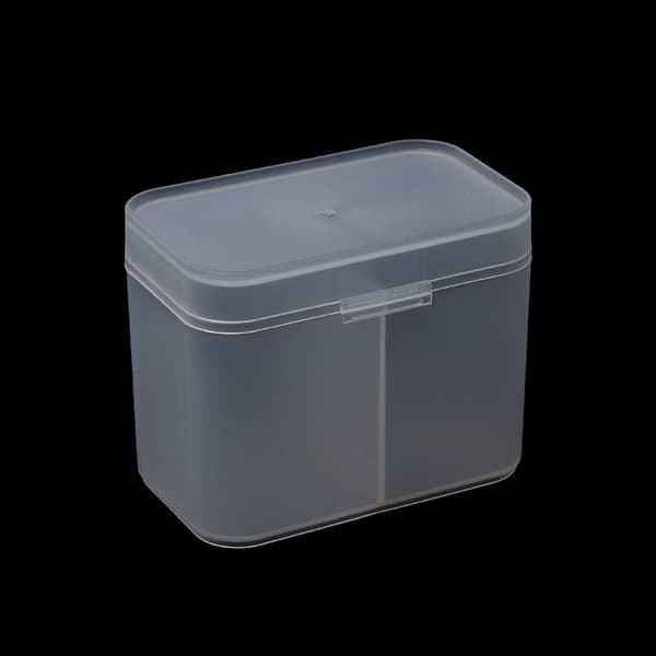 Bomullspads Swab Nageldukar Makeup Borste Organizer Förvaringslåda Transparent