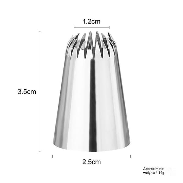 25 mm Gräddmunstycke Spritsmunstycken Rostfritt Stål Rosgrädde A1