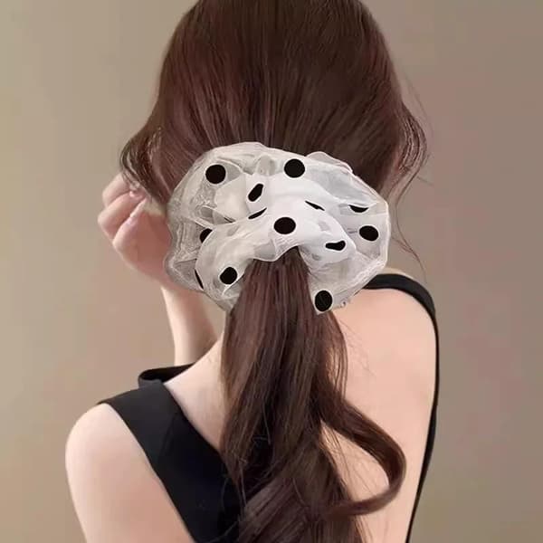 1 st Leopardmönstrad Oversized Scrunchie för kvinnor Elastisk Stor H A6
