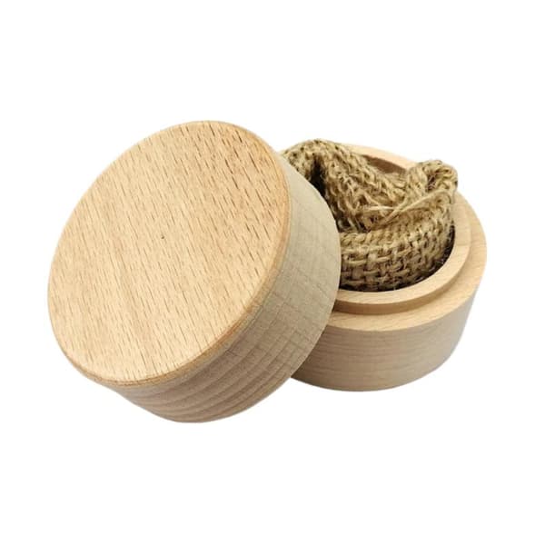 Pyöreä puinen sormusrasia puinen hääehdotus kihlapakkaus 1pc