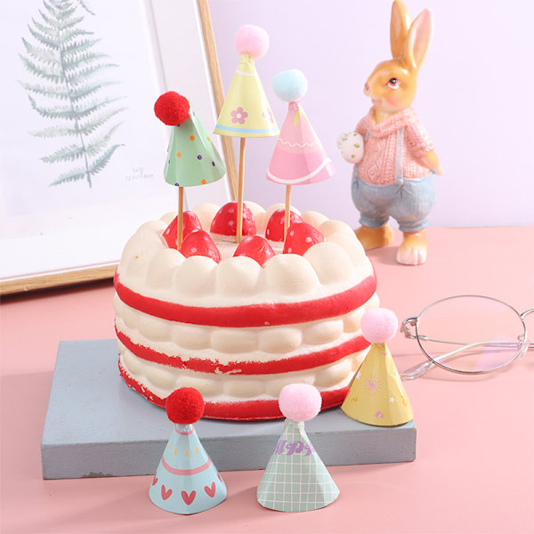 10 stk Minilue Bakekake Topper Dukkehuslue Bursdagslue Ch 3#-10Pcs