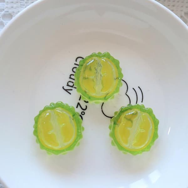 10 stk Mini Kawaii e Vannmelon Frukt Flat Bakside Cabochons Scrapb StyleE