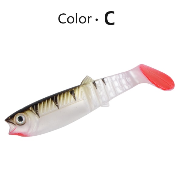 TSimuloitu Luya Silicone Soft Bait T-Tail syöttikalastustyökalu C 125mm